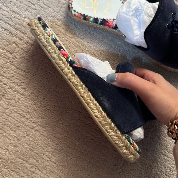 Christian louboutin navy and floral sandal size 35 - Picture 6 of 6